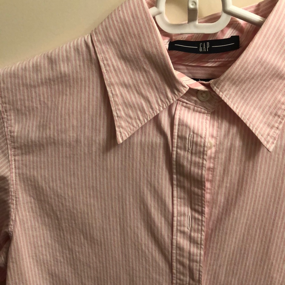 Pink striped button down - Picture 2 of 4